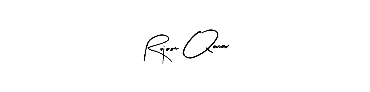 Create a beautiful signature design for name Rujoom Qamar. With this signature (Arty Signature) fonts, you can make a handwritten signature for free. Rujoom Qamar signature style 8 images and pictures png