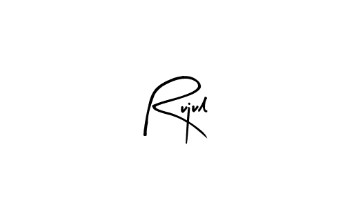 Make a beautiful signature design for name Rujul. With this signature (Arty Signature) style, you can create a handwritten signature for free. Rujul signature style 8 images and pictures png