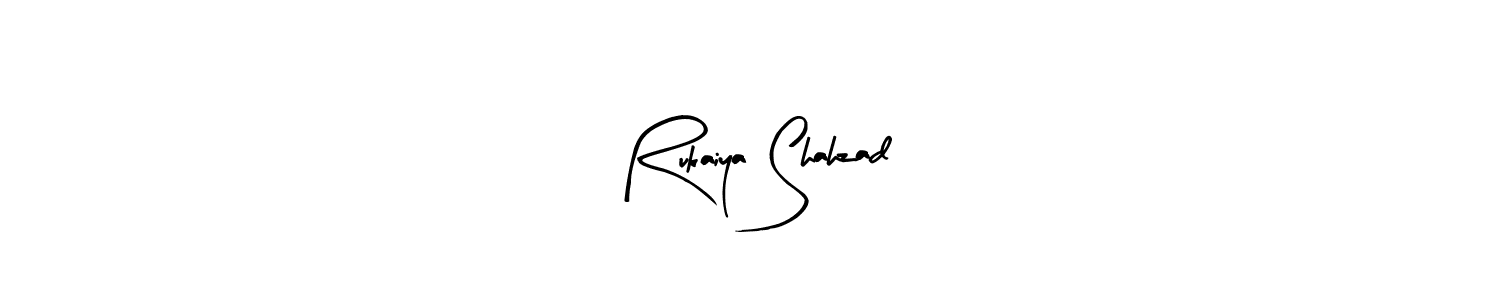 Use a signature maker to create a handwritten signature online. With this signature software, you can design (Arty Signature) your own signature for name Rukaiya Shahzad. Rukaiya Shahzad signature style 8 images and pictures png