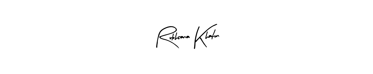 Design your own signature with our free online signature maker. With this signature software, you can create a handwritten (Arty Signature) signature for name Rukhsana Khatun. Rukhsana Khatun signature style 8 images and pictures png