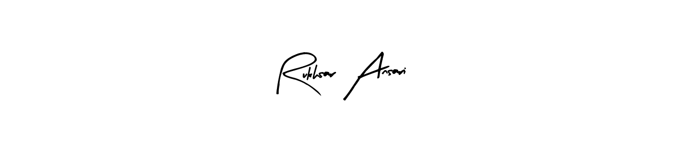 The best way (Arty Signature) to make a short signature is to pick only two or three words in your name. The name Rukhsar Ansari include a total of six letters. For converting this name. Rukhsar Ansari signature style 8 images and pictures png