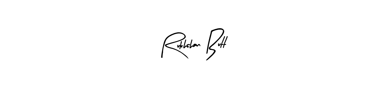 Use a signature maker to create a handwritten signature online. With this signature software, you can design (Arty Signature) your own signature for name Rukhshan Butt. Rukhshan Butt signature style 8 images and pictures png