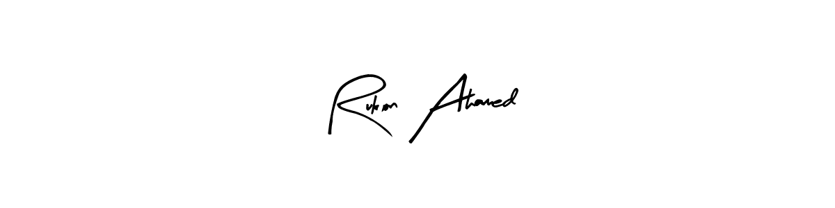 Also You can easily find your signature by using the search form. We will create Rukon Ahamed name handwritten signature images for you free of cost using Arty Signature sign style. Rukon Ahamed signature style 8 images and pictures png