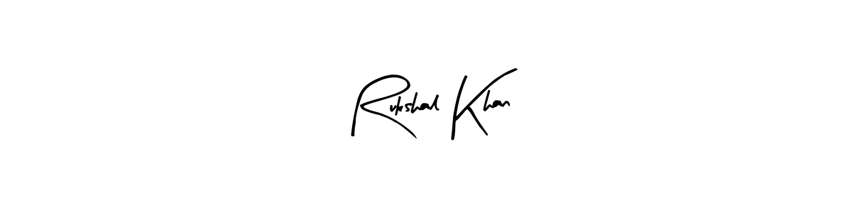 Design your own signature with our free online signature maker. With this signature software, you can create a handwritten (Arty Signature) signature for name Rukshal Khan. Rukshal Khan signature style 8 images and pictures png