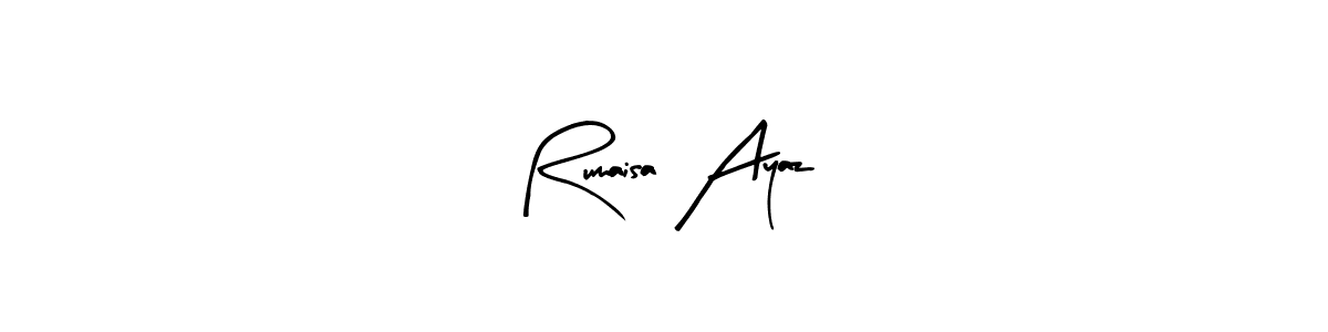 Rumaisa Ayaz stylish signature style. Best Handwritten Sign (Arty Signature) for my name. Handwritten Signature Collection Ideas for my name Rumaisa Ayaz. Rumaisa Ayaz signature style 8 images and pictures png