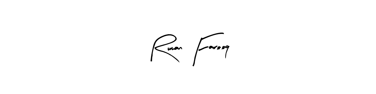 Best and Professional Signature Style for Ruman Farooq. Arty Signature Best Signature Style Collection. Ruman Farooq signature style 8 images and pictures png