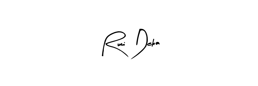 This is the best signature style for the Rumi Deka name. Also you like these signature font (Arty Signature). Mix name signature. Rumi Deka signature style 8 images and pictures png