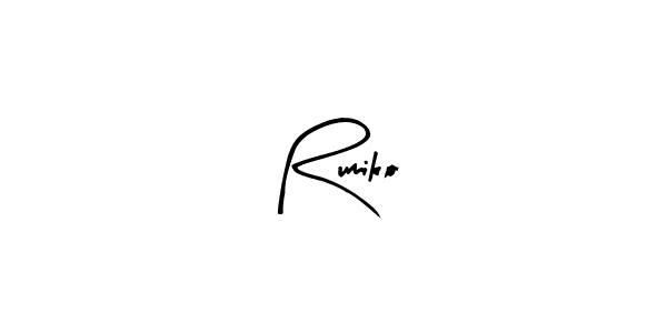 How to make Rumiko name signature. Use Arty Signature style for creating short signs online. This is the latest handwritten sign. Rumiko signature style 8 images and pictures png