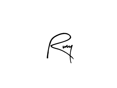 Create a beautiful signature design for name Rumy. With this signature (Arty Signature) fonts, you can make a handwritten signature for free. Rumy signature style 8 images and pictures png