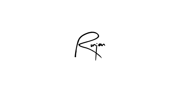 You can use this online signature creator to create a handwritten signature for the name Runjan. This is the best online autograph maker. Runjan signature style 8 images and pictures png