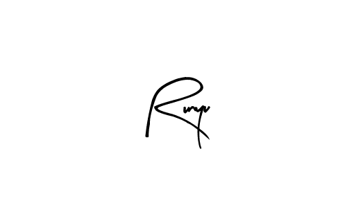 Create a beautiful signature design for name Runyu. With this signature (Arty Signature) fonts, you can make a handwritten signature for free. Runyu signature style 8 images and pictures png