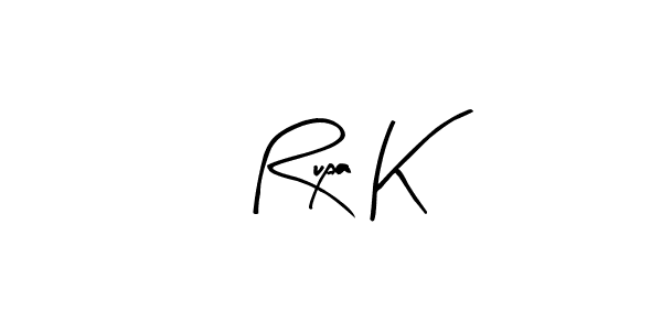 Use a signature maker to create a handwritten signature online. With this signature software, you can design (Arty Signature) your own signature for name Rupa K. Rupa K signature style 8 images and pictures png