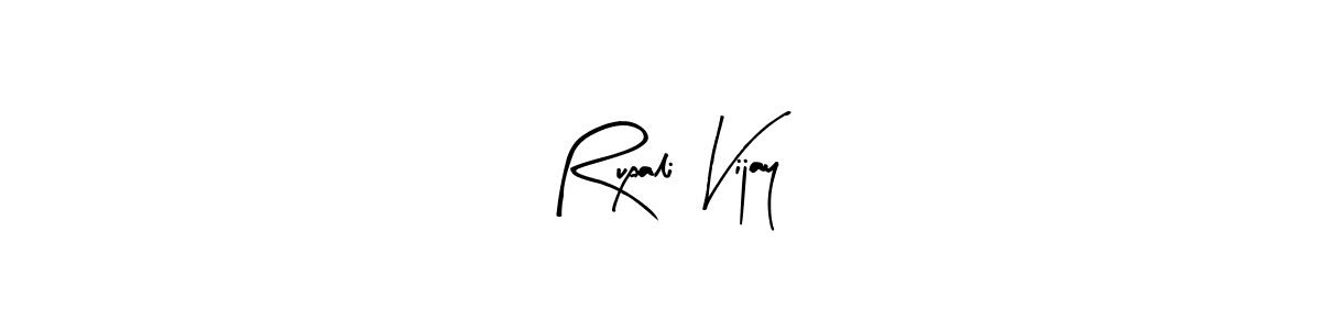 How to make Rupali Vijay name signature. Use Arty Signature style for creating short signs online. This is the latest handwritten sign. Rupali Vijay signature style 8 images and pictures png