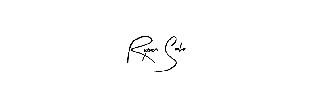 You should practise on your own different ways (Arty Signature) to write your name (Rupen Sahu) in signature. don't let someone else do it for you. Rupen Sahu signature style 8 images and pictures png