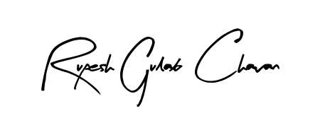 Looking for an artistic signature for Rupesh Gulab Chavan? The Arty Signature calligraphy style gives a sophisticated flow suitable for business cards and emails. Rupesh Gulab Chavan signature style 8 images and pictures png