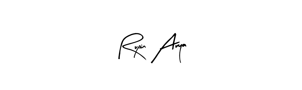 Also You can easily find your signature by using the search form. We will create Rupin Arya name handwritten signature images for you free of cost using Arty Signature sign style. Rupin Arya signature style 8 images and pictures png