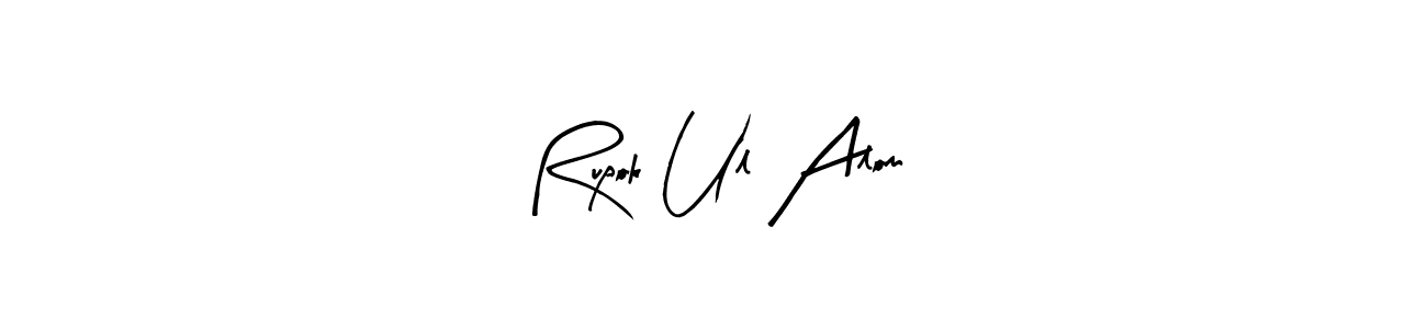 Create a beautiful signature design for name Rupok Ul Alom. With this signature (Arty Signature) fonts, you can make a handwritten signature for free. Rupok Ul Alom signature style 8 images and pictures png