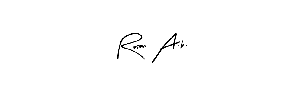 How to Draw Rusan A.k. signature style? Arty Signature is a latest design signature styles for name Rusan A.k.. Rusan A.k. signature style 8 images and pictures png