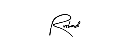 Design your own signature with our free online signature maker. With this signature software, you can create a handwritten (Arty Signature) signature for name Rushad. Rushad signature style 8 images and pictures png