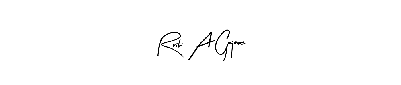 Also we have Rushi A Gajare name is the best signature style. Create professional handwritten signature collection using Arty Signature autograph style. Rushi A Gajare signature style 8 images and pictures png