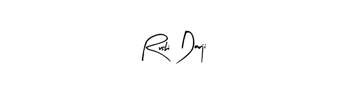 Use a signature maker to create a handwritten signature online. With this signature software, you can design (Arty Signature) your own signature for name Rushi Darji. Rushi Darji signature style 8 images and pictures png