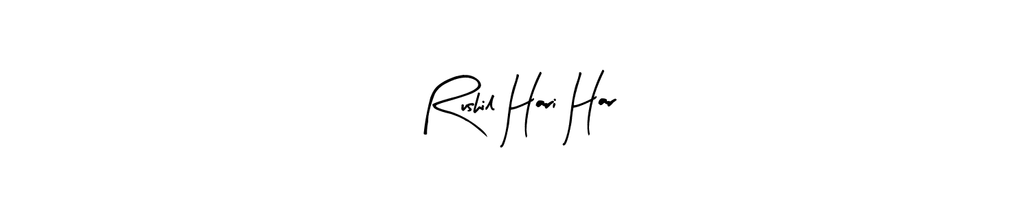 Once you've used our free online signature maker to create your best signature Arty Signature style, it's time to enjoy all of the benefits that Rushil Hari Har name signing documents. Rushil Hari Har signature style 8 images and pictures png