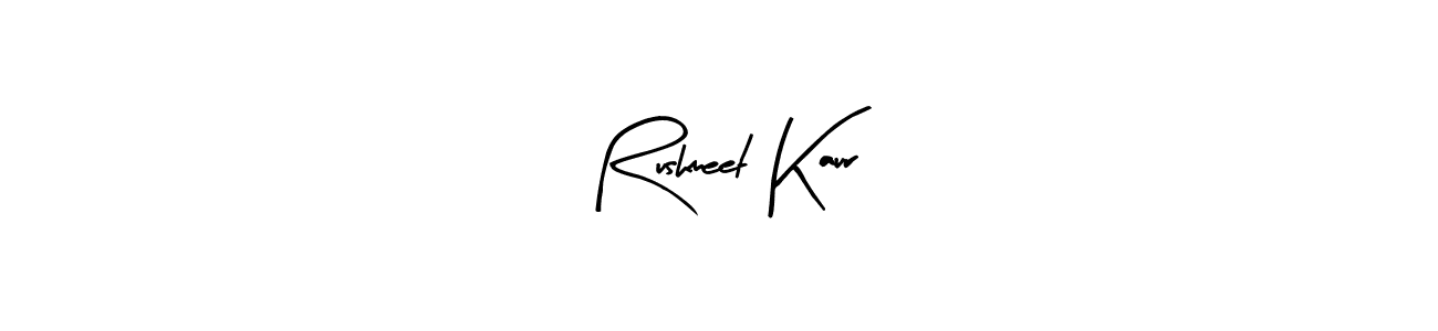 Make a beautiful signature design for name Rushmeet Kaur. Use this online signature maker to create a handwritten signature for free. Rushmeet Kaur signature style 8 images and pictures png