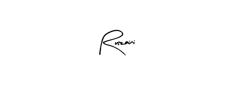 Ruszaini stylish signature style. Best Handwritten Sign (Arty Signature) for my name. Handwritten Signature Collection Ideas for my name Ruszaini. Ruszaini signature style 8 images and pictures png