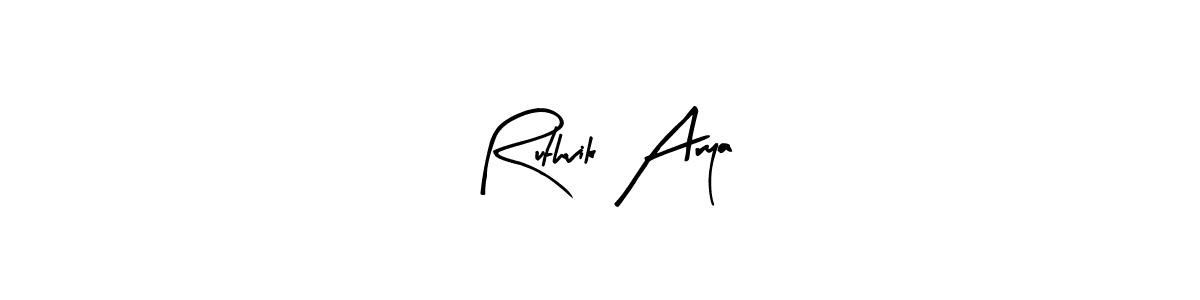 Ruthvik Arya stylish signature style. Best Handwritten Sign (Arty Signature) for my name. Handwritten Signature Collection Ideas for my name Ruthvik Arya. Ruthvik Arya signature style 8 images and pictures png