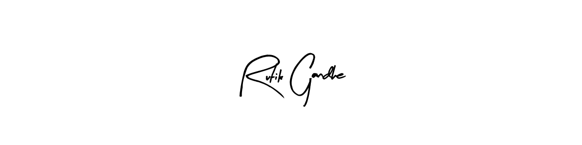 Use a signature maker to create a handwritten signature online. With this signature software, you can design (Arty Signature) your own signature for name Rutik Gandhe. Rutik Gandhe signature style 8 images and pictures png