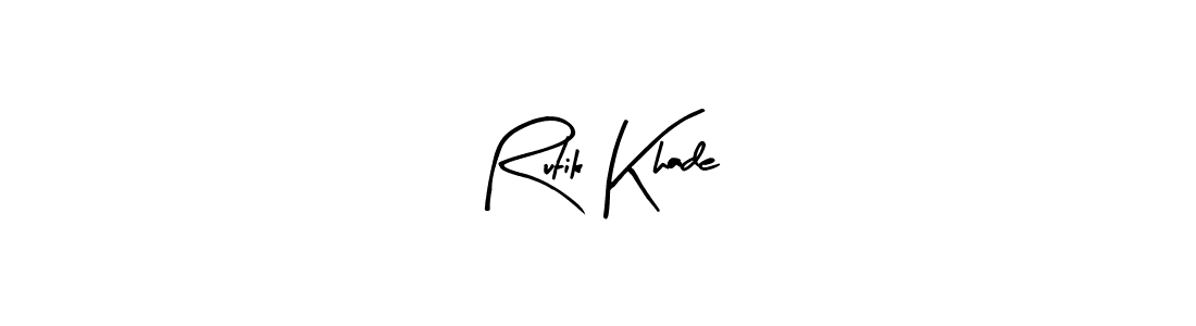 Use a signature maker to create a handwritten signature online. With this signature software, you can design (Arty Signature) your own signature for name Rutik Khade. Rutik Khade signature style 8 images and pictures png