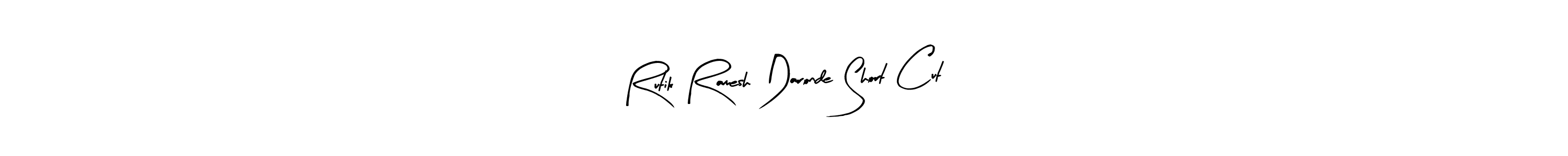 Design your own signature with our free online signature maker. With this signature software, you can create a handwritten (Arty Signature) signature for name Rutik Ramesh Daronde Short Cut. Rutik Ramesh Daronde Short Cut signature style 8 images and pictures png