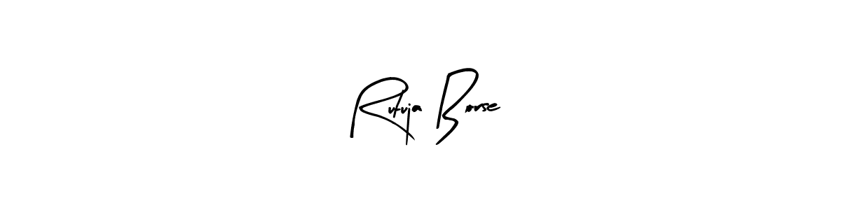 Create a beautiful signature design for name Rutuja Borse. With this signature (Arty Signature) fonts, you can make a handwritten signature for free. Rutuja Borse signature style 8 images and pictures png