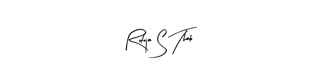 Rutuja S Thak stylish signature style. Best Handwritten Sign (Arty Signature) for my name. Handwritten Signature Collection Ideas for my name Rutuja S Thak. Rutuja S Thak signature style 8 images and pictures png