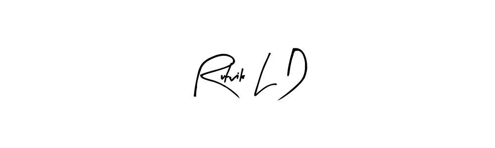 Use a signature maker to create a handwritten signature online. With this signature software, you can design (Arty Signature) your own signature for name Rutvik L D. Rutvik L D signature style 8 images and pictures png