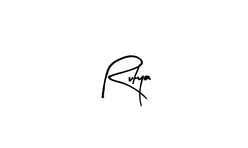 Make a beautiful signature design for name Rutya. With this signature (Arty Signature) style, you can create a handwritten signature for free. Rutya signature style 8 images and pictures png
