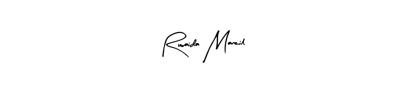 Make a beautiful signature design for name Ruwaida Manzil. With this signature (Arty Signature) style, you can create a handwritten signature for free. Ruwaida Manzil signature style 8 images and pictures png
