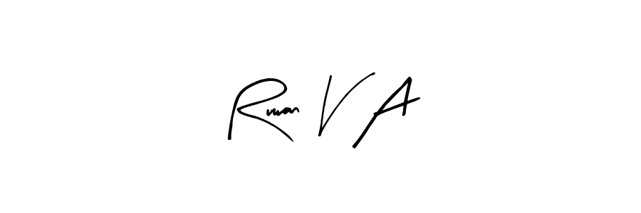 Once you've used our free online signature maker to create your best signature Arty Signature style, it's time to enjoy all of the benefits that Ruwan V A name signing documents. Ruwan V A signature style 8 images and pictures png