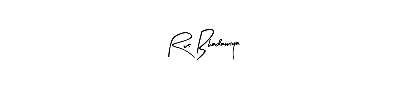 How to Draw Rvs Bhadauriya signature style? Arty Signature is a latest design signature styles for name Rvs Bhadauriya. Rvs Bhadauriya signature style 8 images and pictures png