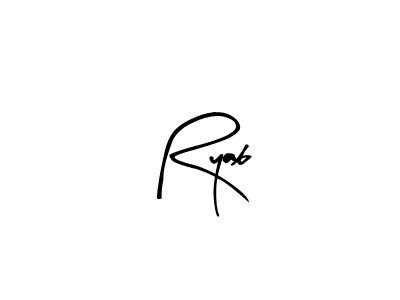 Ryab stylish signature style. Best Handwritten Sign (Arty Signature) for my name. Handwritten Signature Collection Ideas for my name Ryab. Ryab signature style 8 images and pictures png