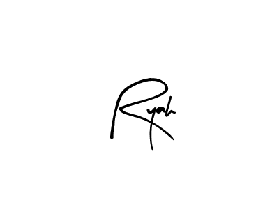 Design your own signature with our free online signature maker. With this signature software, you can create a handwritten (Arty Signature) signature for name Ryah. Ryah signature style 8 images and pictures png