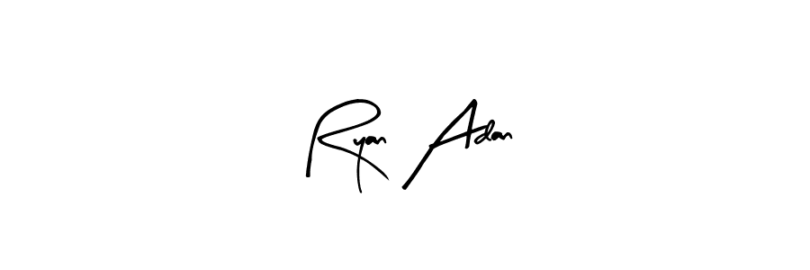 Ryan Adan stylish signature style. Best Handwritten Sign (Arty Signature) for my name. Handwritten Signature Collection Ideas for my name Ryan Adan. Ryan Adan signature style 8 images and pictures png