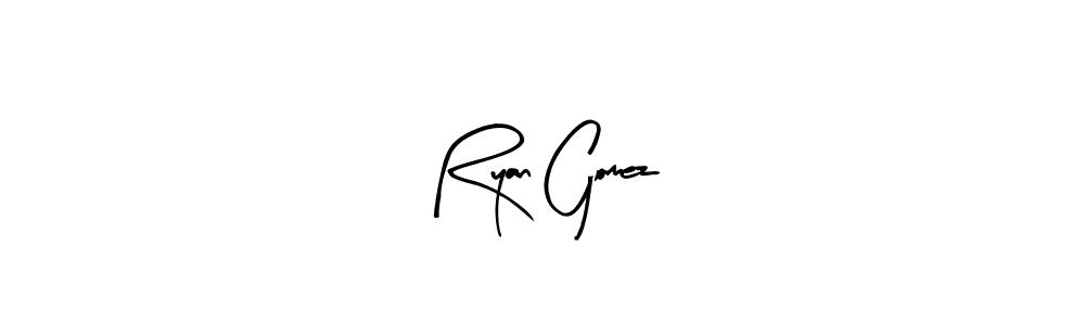 Similarly Arty Signature is the best handwritten signature design. Signature creator online .You can use it as an online autograph creator for name Ryan Gomez. Ryan Gomez signature style 8 images and pictures png
