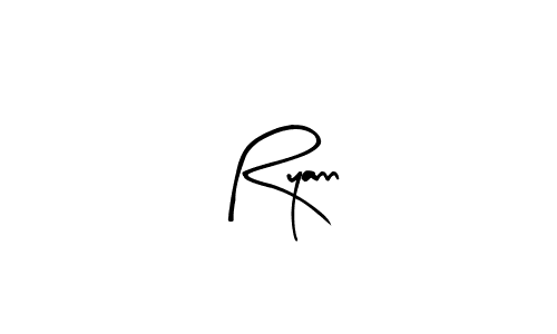 if you are searching for the best signature style for your name Ryann. so please give up your signature search. here we have designed multiple signature styles  using Arty Signature. Ryann signature style 8 images and pictures png