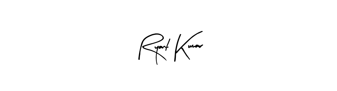 Design your own signature with our free online signature maker. With this signature software, you can create a handwritten (Arty Signature) signature for name Ryant Kumar. Ryant Kumar signature style 8 images and pictures png