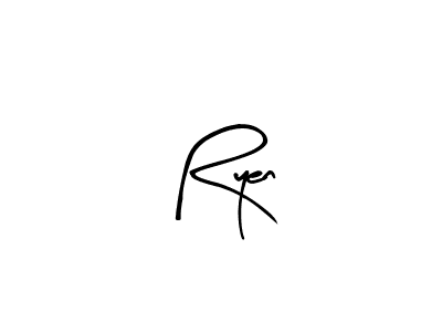 How to make Ryen name signature. Use Arty Signature style for creating short signs online. This is the latest handwritten sign. Ryen signature style 8 images and pictures png