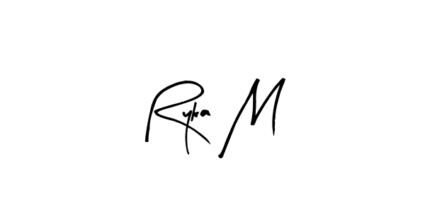 Make a beautiful signature design for name Ryka M. Use this online signature maker to create a handwritten signature for free. Ryka M signature style 8 images and pictures png