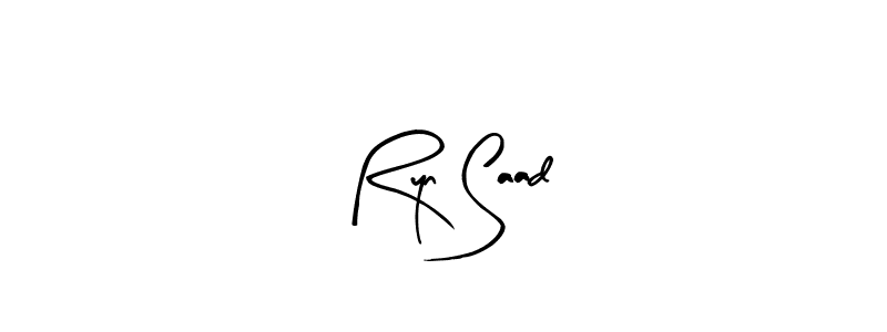 You should practise on your own different ways (Arty Signature) to write your name (Ryn Saad) in signature. don't let someone else do it for you. Ryn Saad signature style 8 images and pictures png
