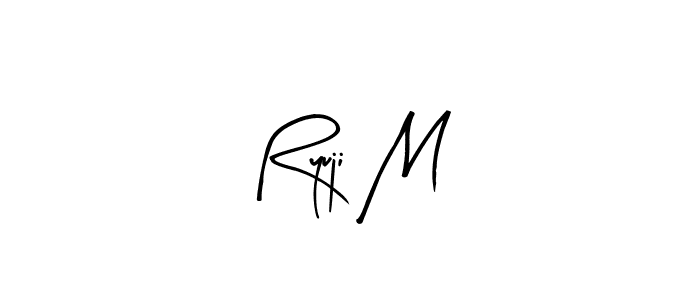 Make a beautiful signature design for name Ryuji M. Use this online signature maker to create a handwritten signature for free. Ryuji M signature style 8 images and pictures png