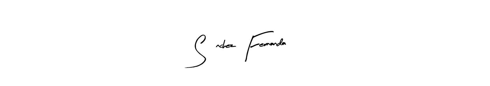 You should practise on your own different ways (Arty Signature) to write your name (Sánchez Fernanda) in signature. don't let someone else do it for you. Sánchez Fernanda signature style 8 images and pictures png